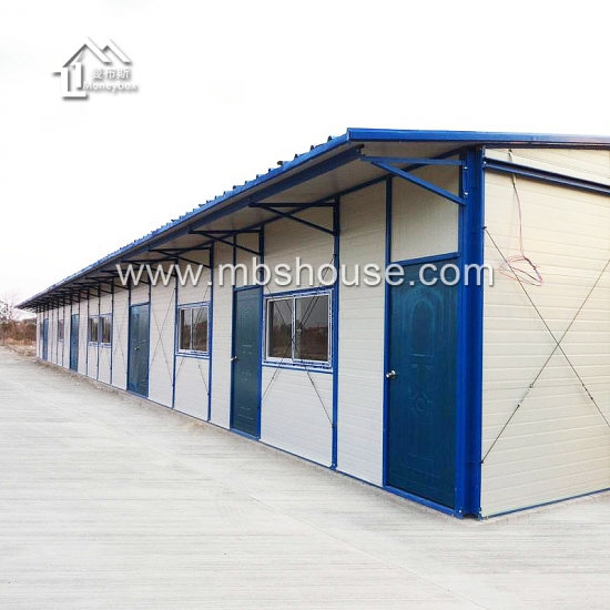 struktur rumah baja prefab untuk rumah buruh / asrama kamp / perumahan pengungsian