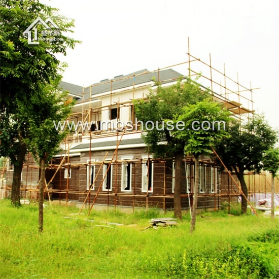 konstruksi cepat disesuaikan gaya struktur baja ringan rumah prefab villa