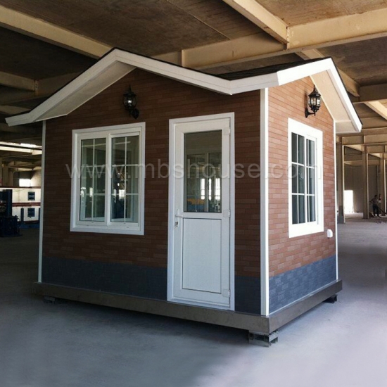 Layout fleksibel mewah prefabrikasi mobile rumah kecil penjaga kotak