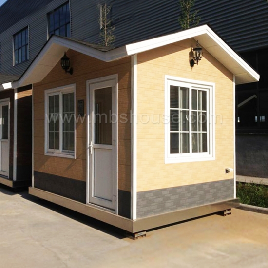 Layout fleksibel mewah prefabrikasi mobile rumah kecil penjaga kotak