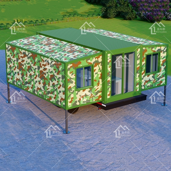 Rumah kontainer yang dapat diperluas prefabrikasi lengkap dengan AC