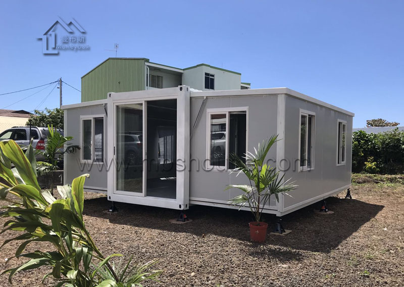 rumah kontainer yang dapat diperluas untuk liburan di polynesia perancis